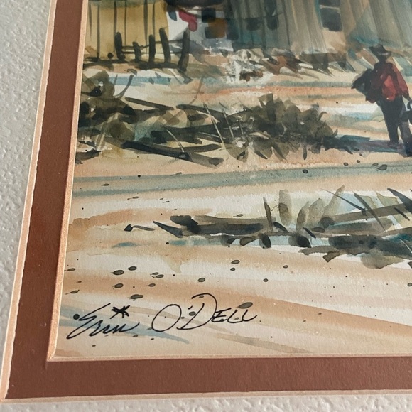 SHANTY TOWN by Erin O’Dell Watercolor Framed Original Art Artwork Arizona Artist - Picture 5 of 9